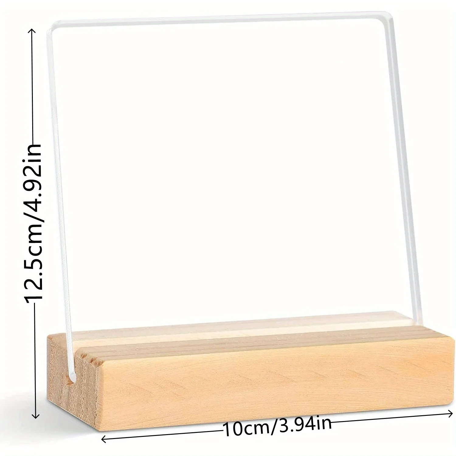 Acrylic Nail Shapes Display Board - Transparent Nail Art Salon Decor with 6 Round & Square Shapes, Non-Electric Nail Studio Deco