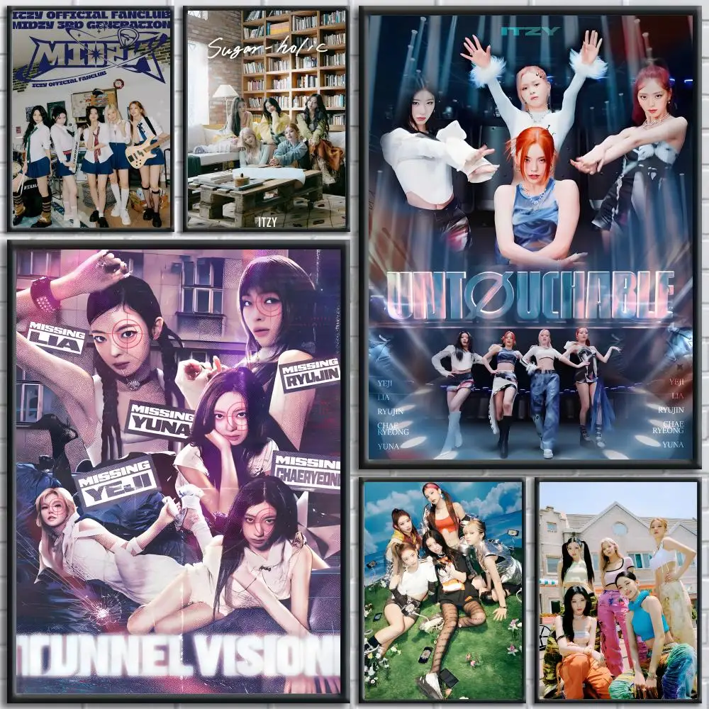 Koera Kpop Band I-itzy Poster Trendy And Easy-to-Apply Wall Art Stickers For Home Decor And Dorm Room Walls