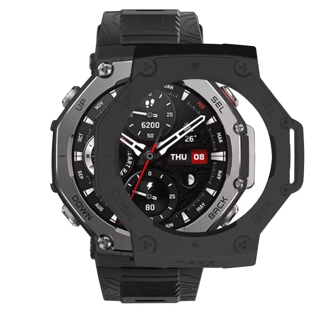 Hard Edge PC Protective Case Bumper Anti-Scratch Screen Protector Smart Watch Accessories Protector Frame for Amazfit T-Rex 3