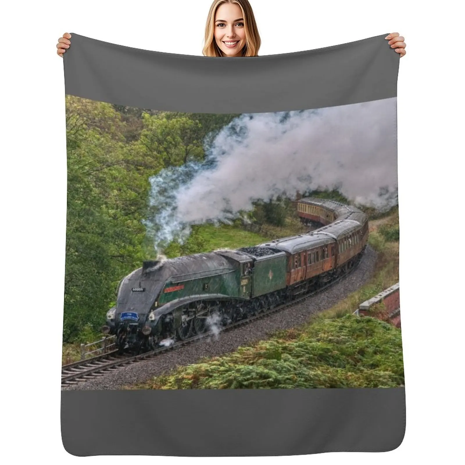 60009 Union of South Africa in the Rain Throw Blanket Hairys Hair Shaggy Softest Luxury Thicken Blankets