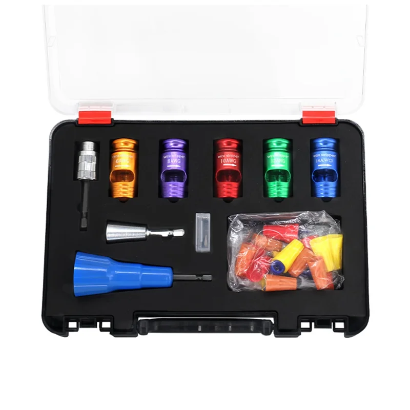 

A74E-For Drill, Wire Stripping Tool& Wire Twisting Connector, Wire Twister Tool For Drill, Wire Stripping For Drill