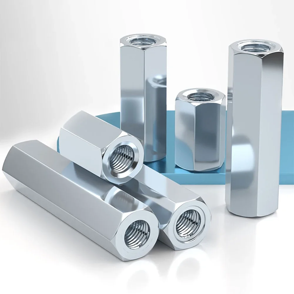 

M4 M5 M6 M8 M10 Carbon Steel Hex Standoff Spacer Long Rod Coupling Hex Nut Bolt Length 10-60mm