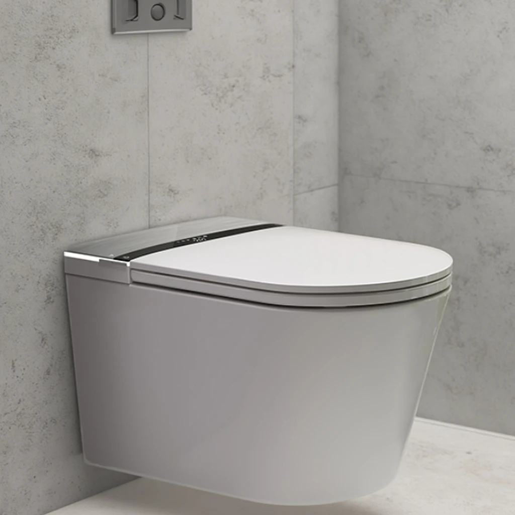 

S030 Modern Wall Hung Wc Toilet Set with Buffer Cover P-Trap Drainage Discounted Prices With APP Control