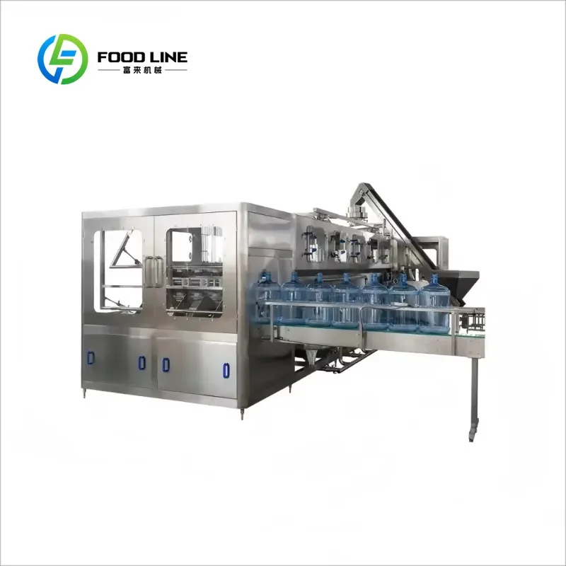 Customized Automatic 5 Gallon Bottle Cleaner Rinsing Equipment Easy Operation 600BPH 1000BPH for New Used PET Bottles