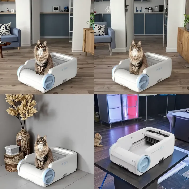 Smart Self-Cleaning Eco-Friendly Box with Large Capacity Anti-Stick Coating Odor-Proof & Easy Clean Features