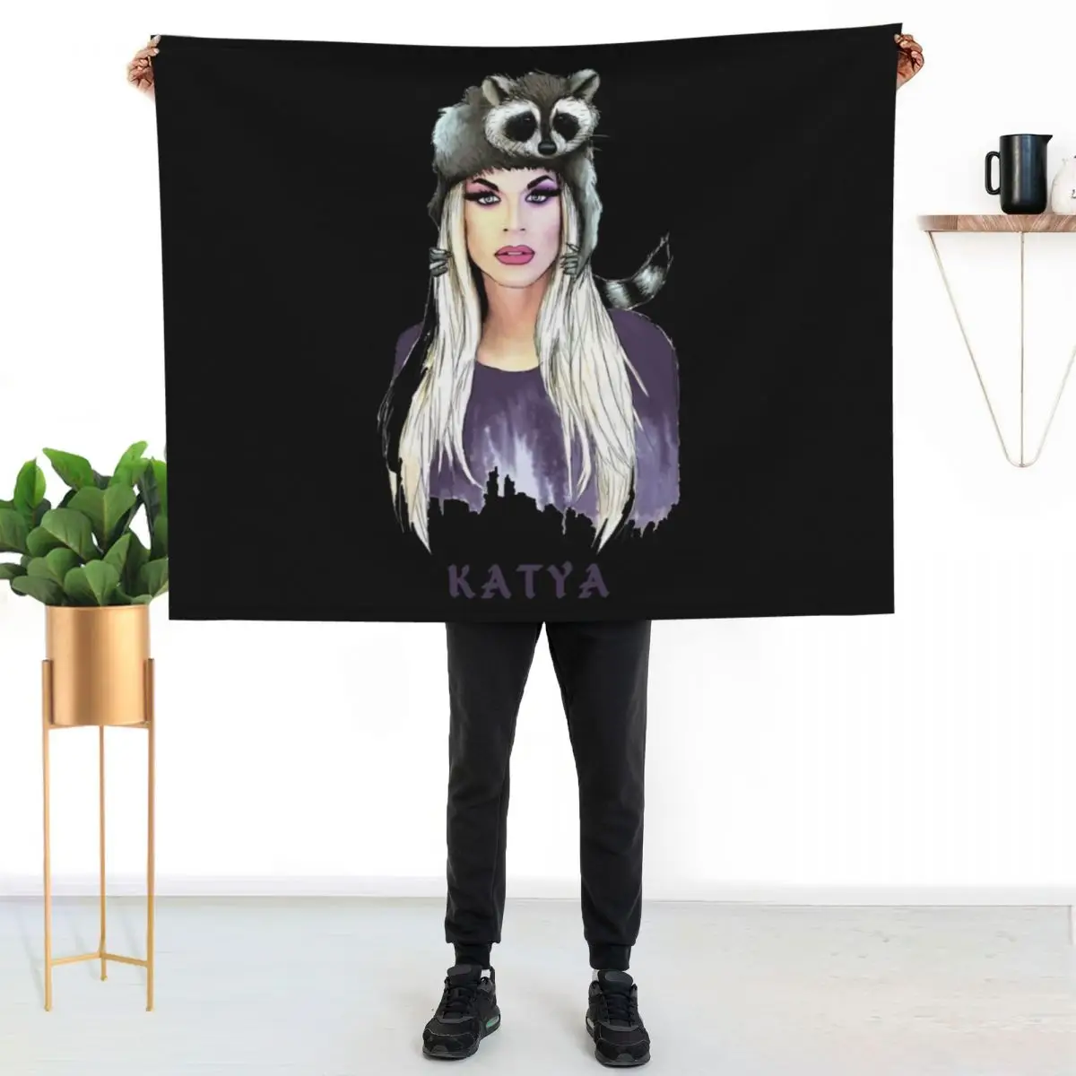 

Katya Zamolodchikova Party Throw Blanket Color Fast Cozy Throw Blanket