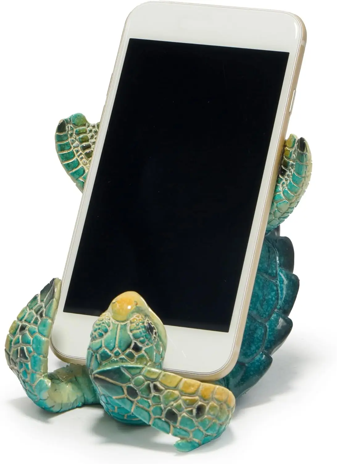 

Sea Turtle Phone Stand Holder, Resin Ocean Decor for Desk, Summer Beach Style, Cute Gift for Friends (Blue)