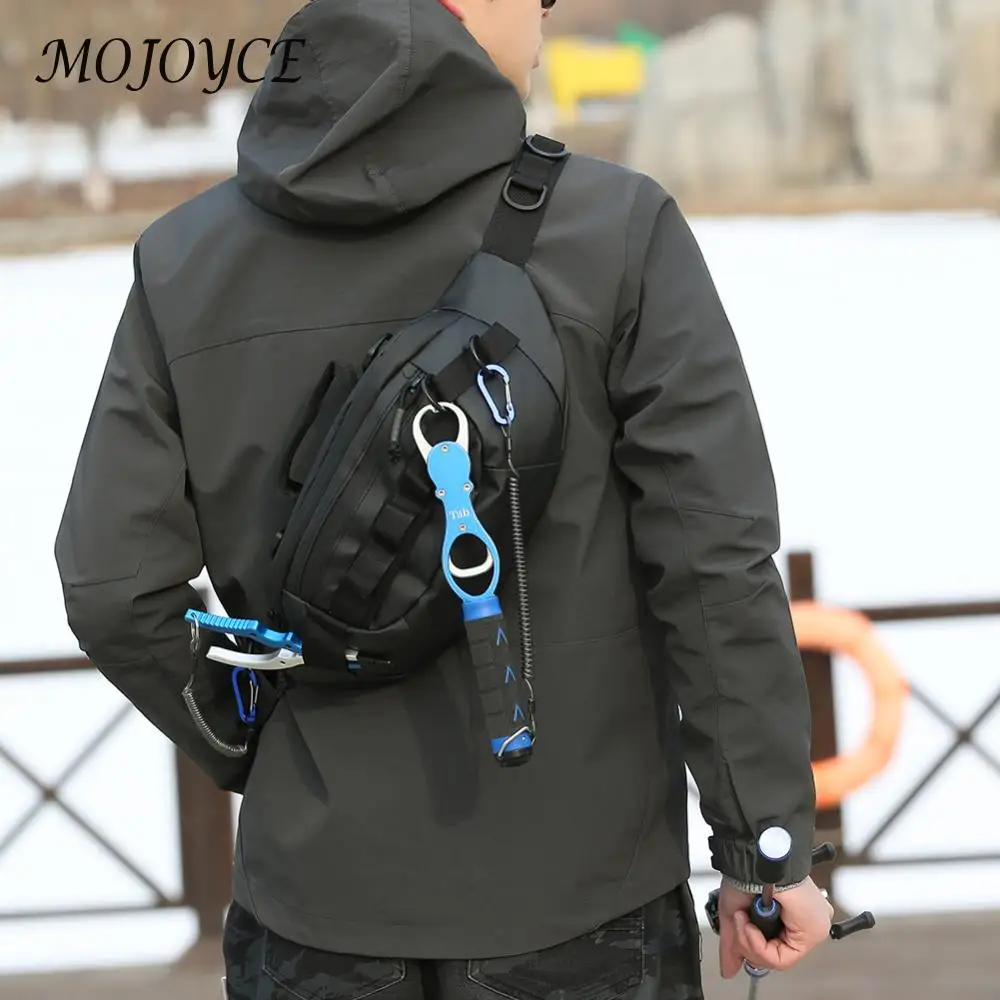 Men Tactical Fanny Pack Waterproof Hiking Phone Pouch Multifunctional Fishing Tackle Bag Anti-Theft for Travel Fishing