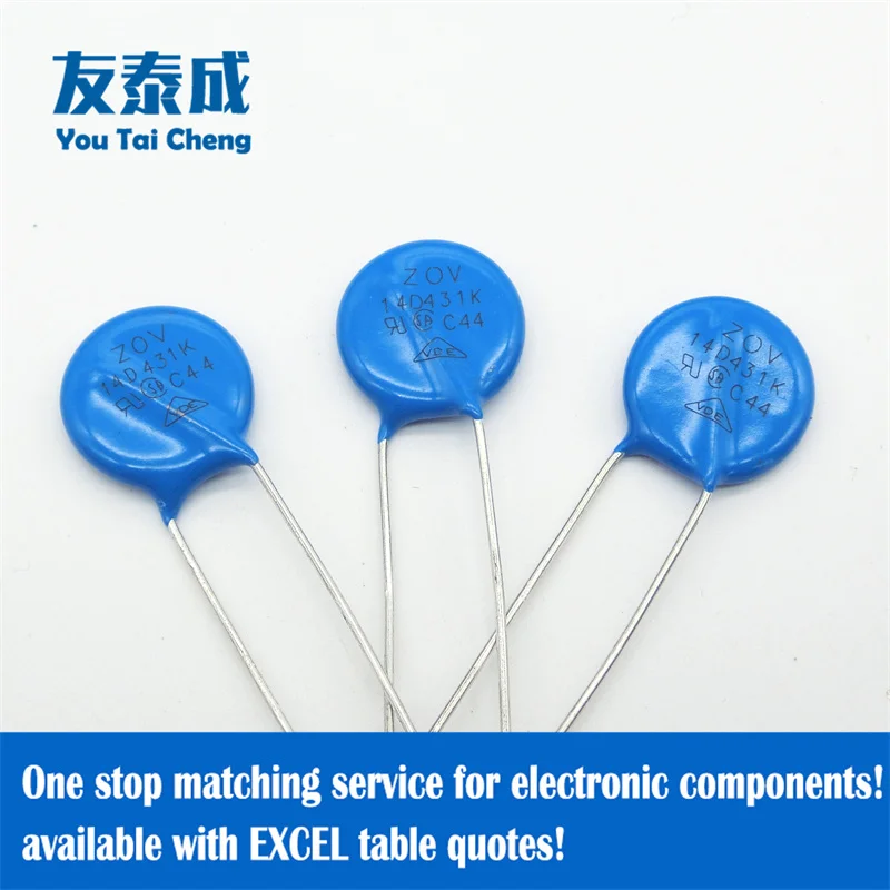 10PCS Metal Oxide Varistors 14D241K 240V 14D271K 270V 14D301K 300V 14D331K 330V 14D361K 360V 14D391K 390V 14D431K 430V 14D471K