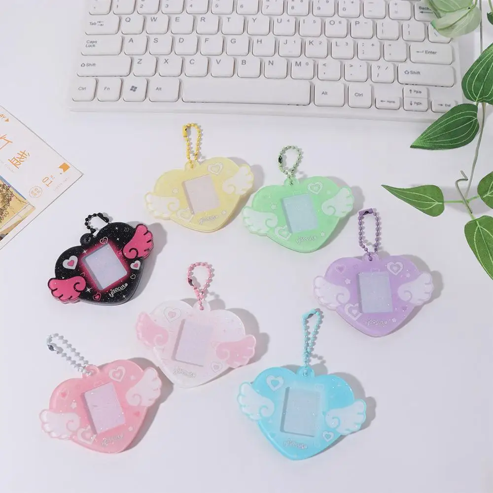 

With Keychain Mini Photocard Holder Acrylic Card Cover Hanging Decoration ID Photo Photocard Frame Korean Style