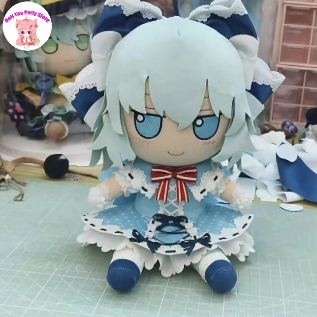 Cirno 20cm Fumo Sitting Posture Cotton Doll Anime Touhou Project Plush Stuffed Figures Plushie Gift Toy Figurine Mascot
