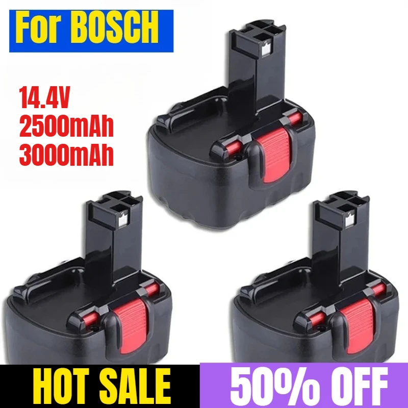 

14.4V 2500/3000mAh for BOSCH BAT038 BAT040 BAT140 BAT043 Power Tool Replacement Batteries