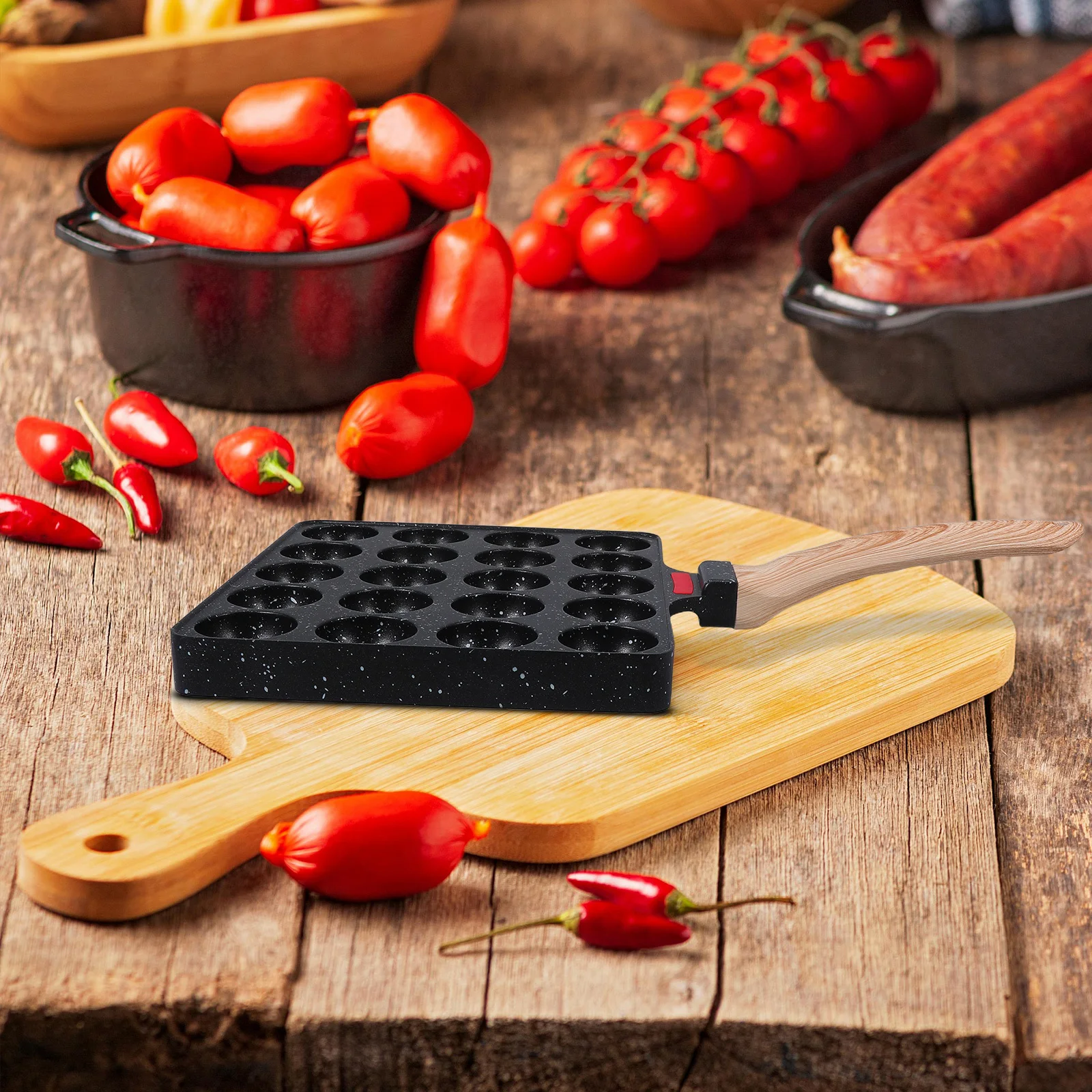 

Nonstick Octopus Ball Maker Pan Electric Takoyaki Grill 18 Holes Hot Plate Japanese Snack Machine for Kitchen Use