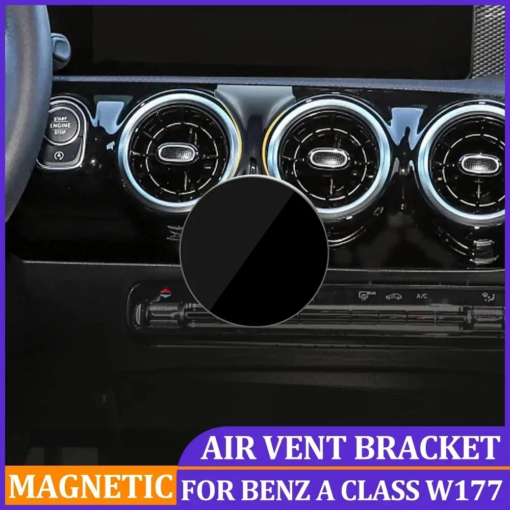 Magnetic Car Phone Holder For Mercedes Benz A CLASS W177 2019 T0 2024 For MagSafe Car Phone Bracket Stand For Benz A CLASS W177