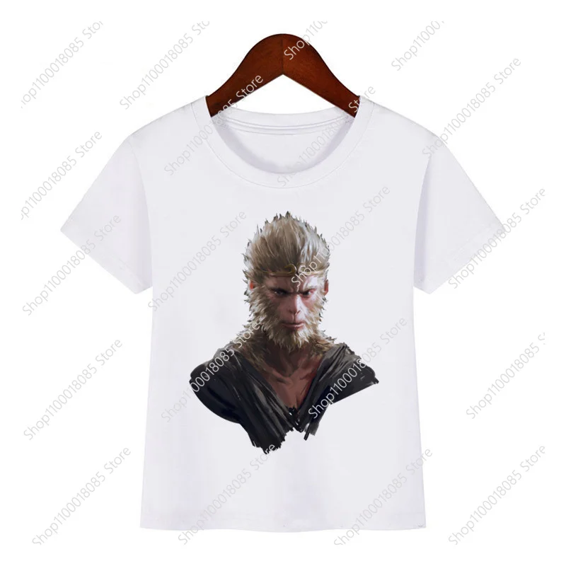 Latest role-playing game Black Myth: Wukong printed T-shirt fashionable boy and girl short sleeved T-shirt top unisex streetwear