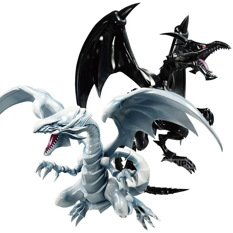 Original Bandai Anime Yu-Gi-Oh! Duel Monsters Blue-Eyes White Dragon FIGURE Action Figure PVC Red-Eyes Black Dragon Toys Model