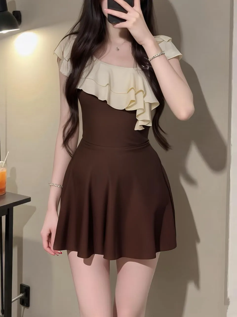 

Новый женский купальник 2026 года: милый, с высокой талией, для плавания и термальных источников, с эффектом похудения