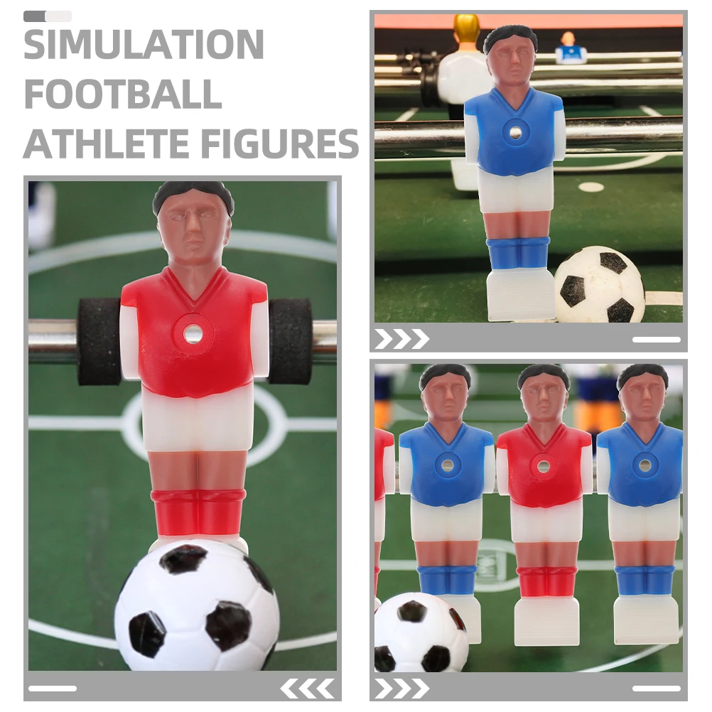 

8 Pcs Replacement Soccer Figures Plastic Table Football Game Standard Size Foosball Rods Durable Vibrant Design Desk Soccer