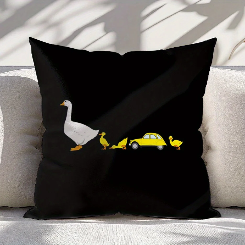 1pc Illustrative Whimsical Motif Graphic Pillowcase for Home Decoration Cushion Cover Polyester 45x45cm 18x18in