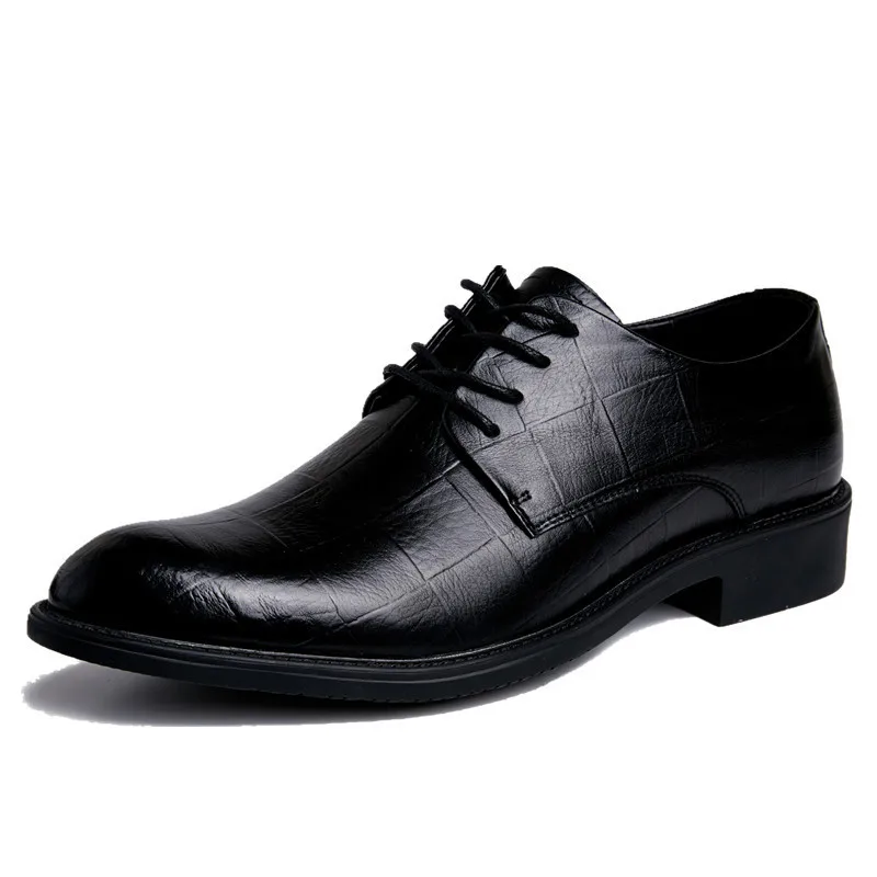 New Black Men Suit Shoes Party Men\'s Dress Shoes Italian Leather Zapatos Hombre Formal Shoes Men Office Sapato Social Masculino