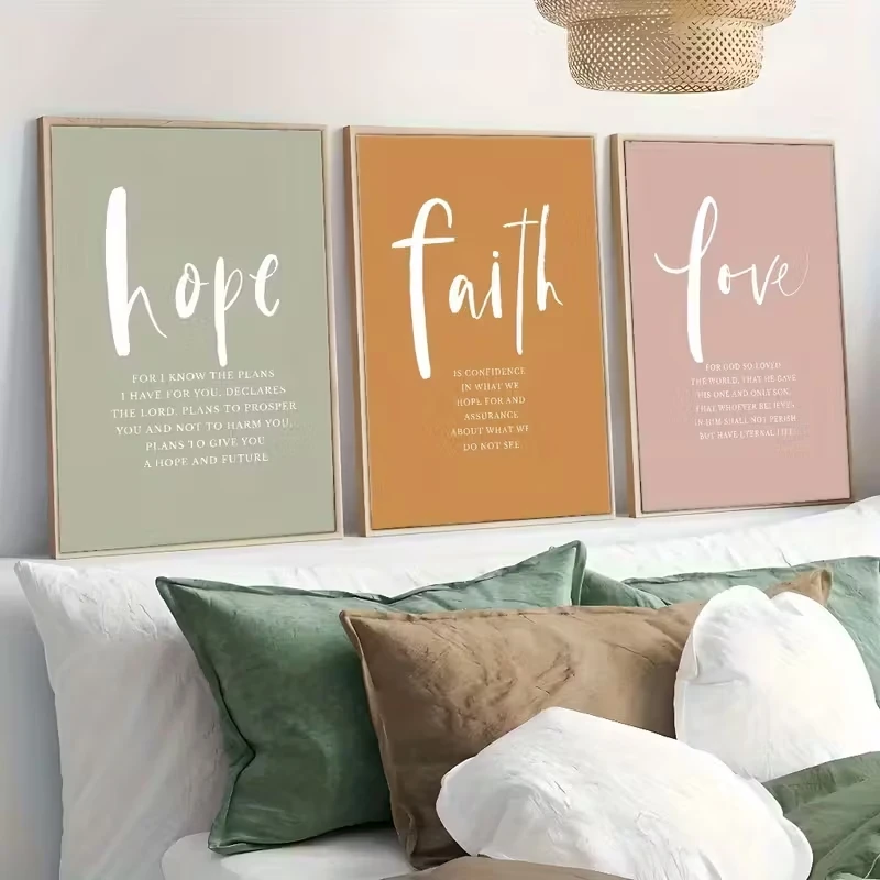 

3pcs Inspirational Canvas Poster Pictures, Wall Art, Modern Living Room, Bedroom Room, Coffee Shop, Retro Home Decoration