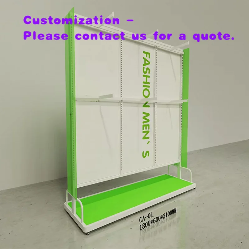 custom.Modern Freestanding Garment Rack with Optional Side Acrylic Panels Easy Assembly Clothing Stores & Wareh