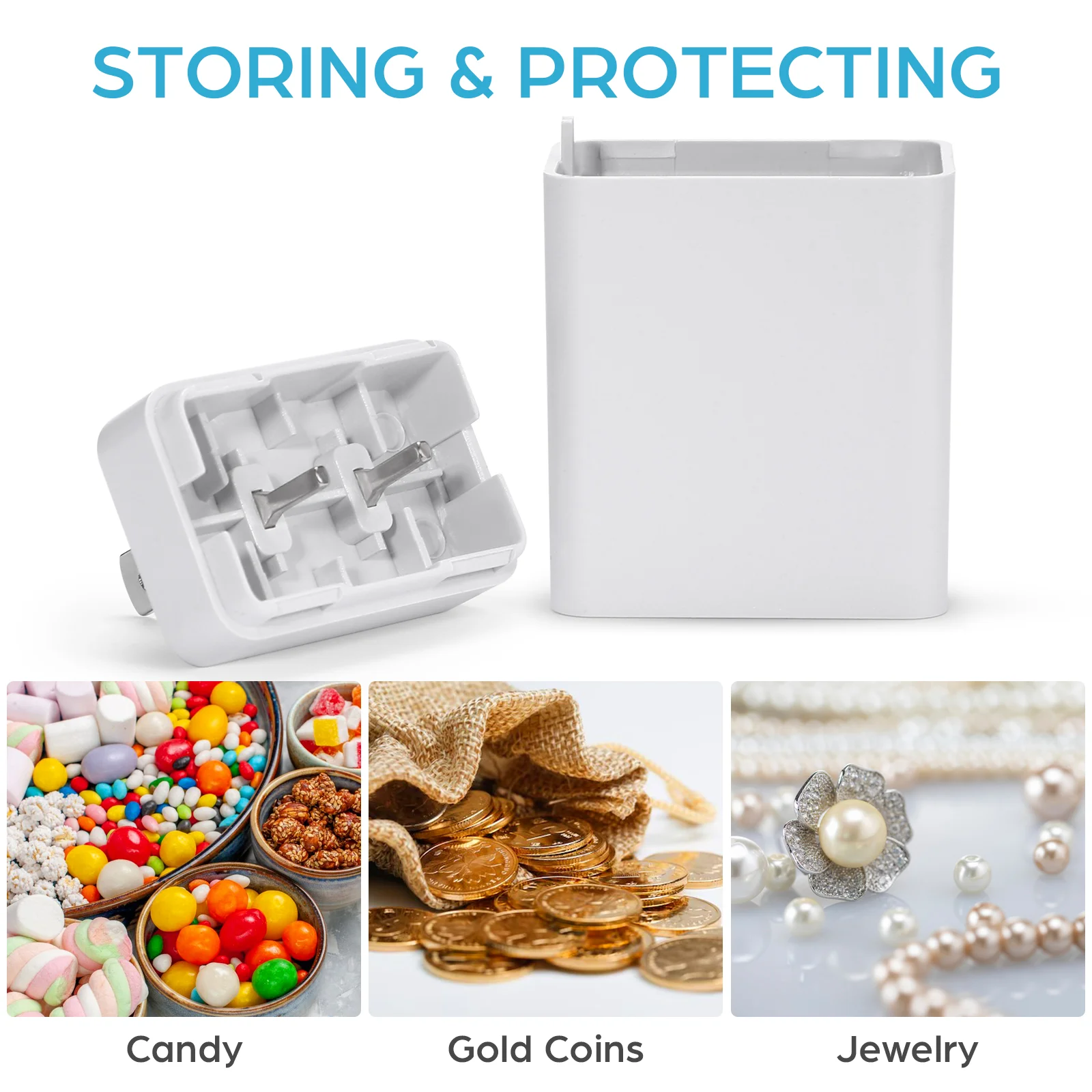 Secret Pill Box Cash Storage Plug Plastic Hiding Places