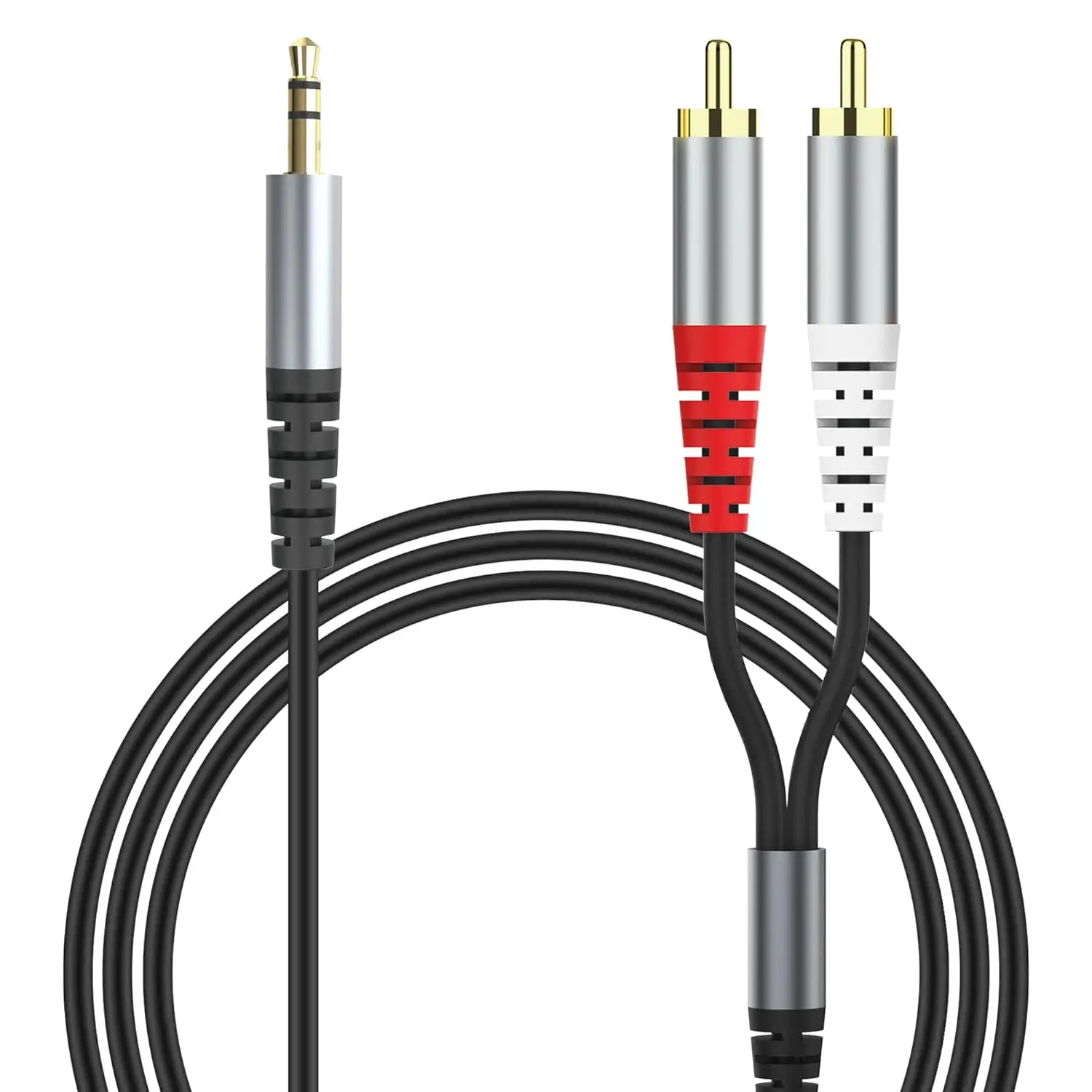 10PCS RCA 3.5mm AUX Cable (1.5m/4.9ft) Dual Male Headphone Jack Adapter Premium Stereo Audio Cable Compatible Smartphones MP3 Pl