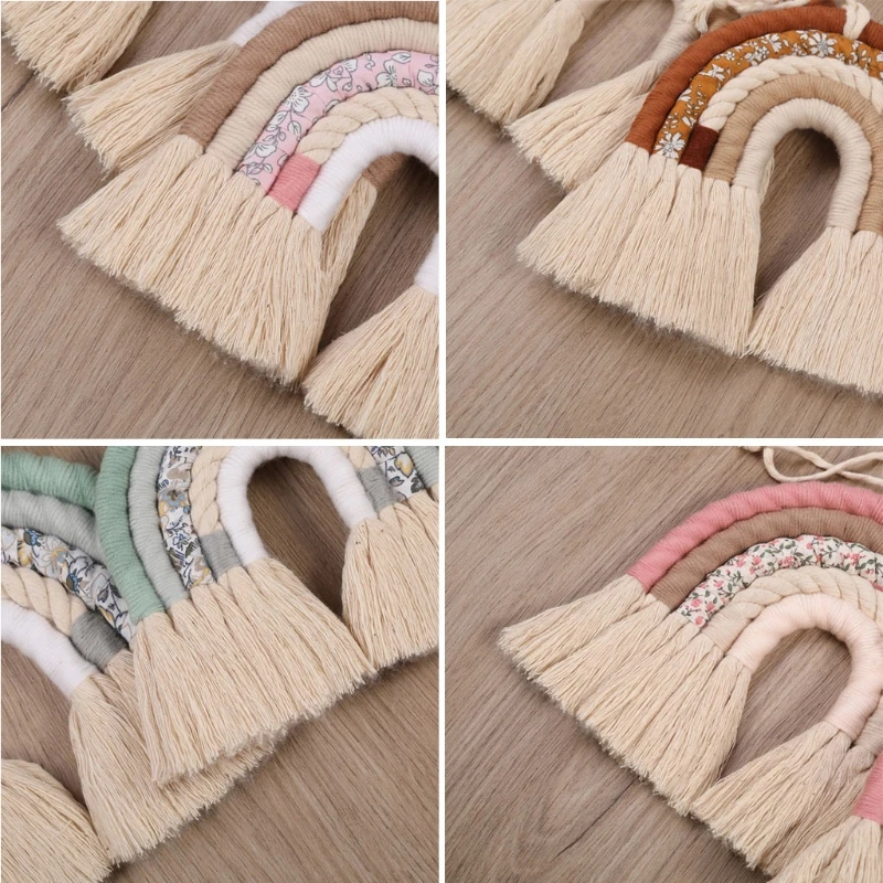 Decorazione da appendere alla parete arcobaleno, ornamento decorativo da parete Boho per nave da consegna Baby Party