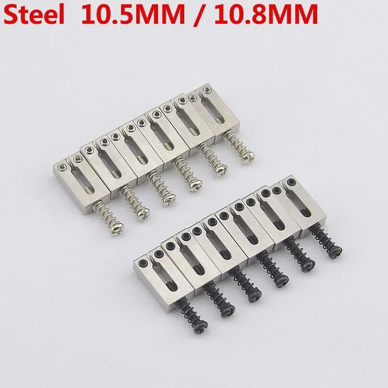New - 1 Set ( 6/7/8 Pieces ) Electric Guitar Tremolo Bridge Stainless Steel Saddle 10.5MM/10.8MM 【Made in Korea】