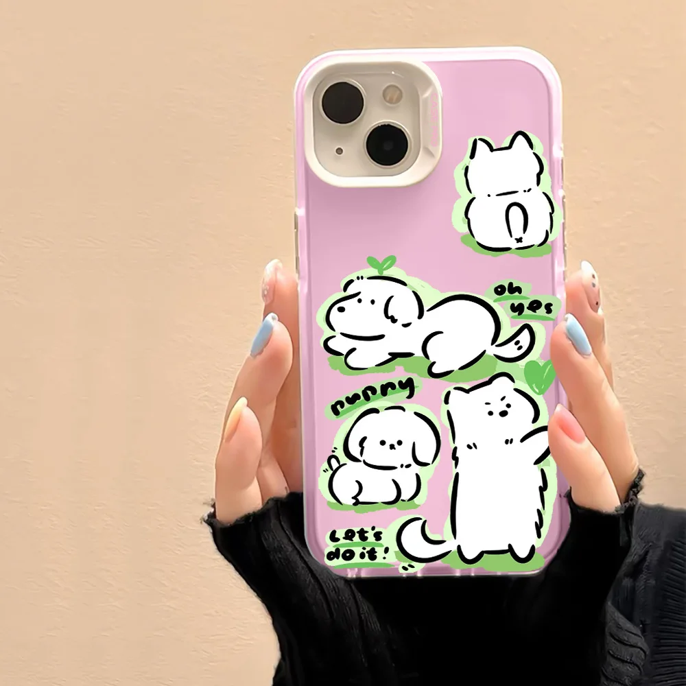 

Art Graffiti Dog Phone Case for IPhone 14 13 ProMax XR XS Max 7 8 Plus SE Soft TPU Cover for IPhone 12 11 Transparent Capas