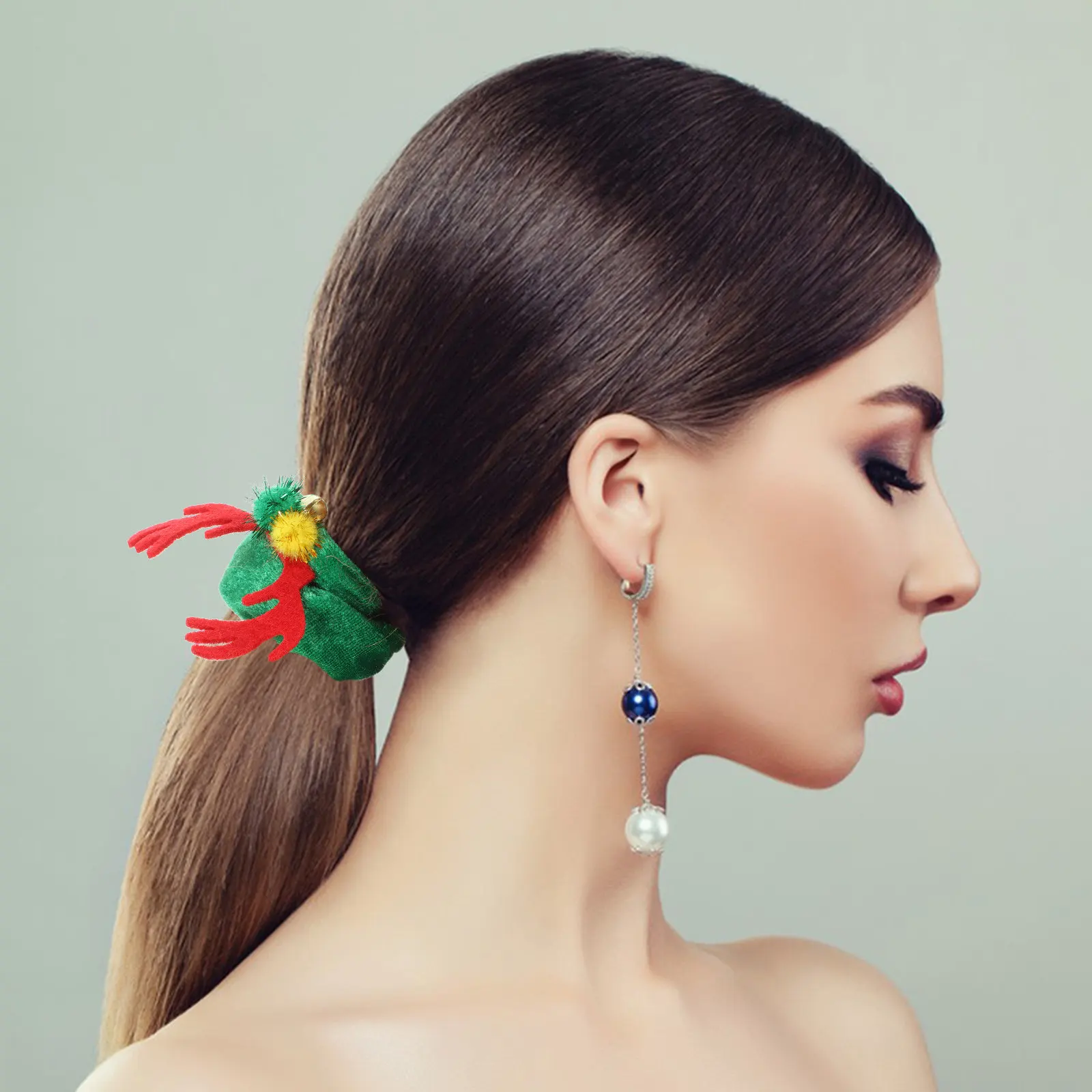 7Pcs Spooky Bat Theme Hair Ties Elastic Scrunchies for Women Halloween Party Accessories Fashionable Hair Bands for