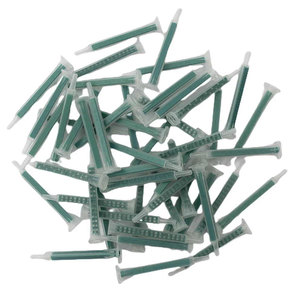 50pcs 2K Adhesive Mixing Tips Mixer Nozzles Mixer Tips Hose Static Mixer Resina Epoxi Epoxy Resin Epoxy Glue  Tool Accessory