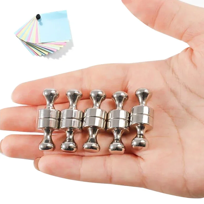 10pcs Super Strong Neodymium Magnetic Pushpins Sucker Thumbtack Durable Steel Magnet Push Pin for Refrigerator Whiteboard