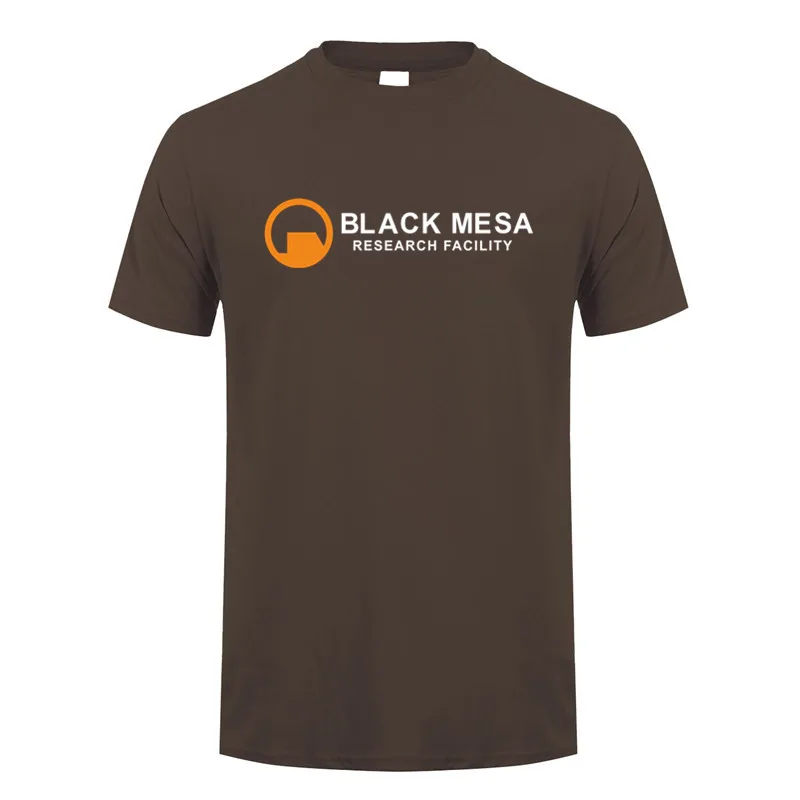 Black Mesa Research Facility T Shirt Men Summer Short Sleeve Cotton Portal Game T-shirts Tops LH-301