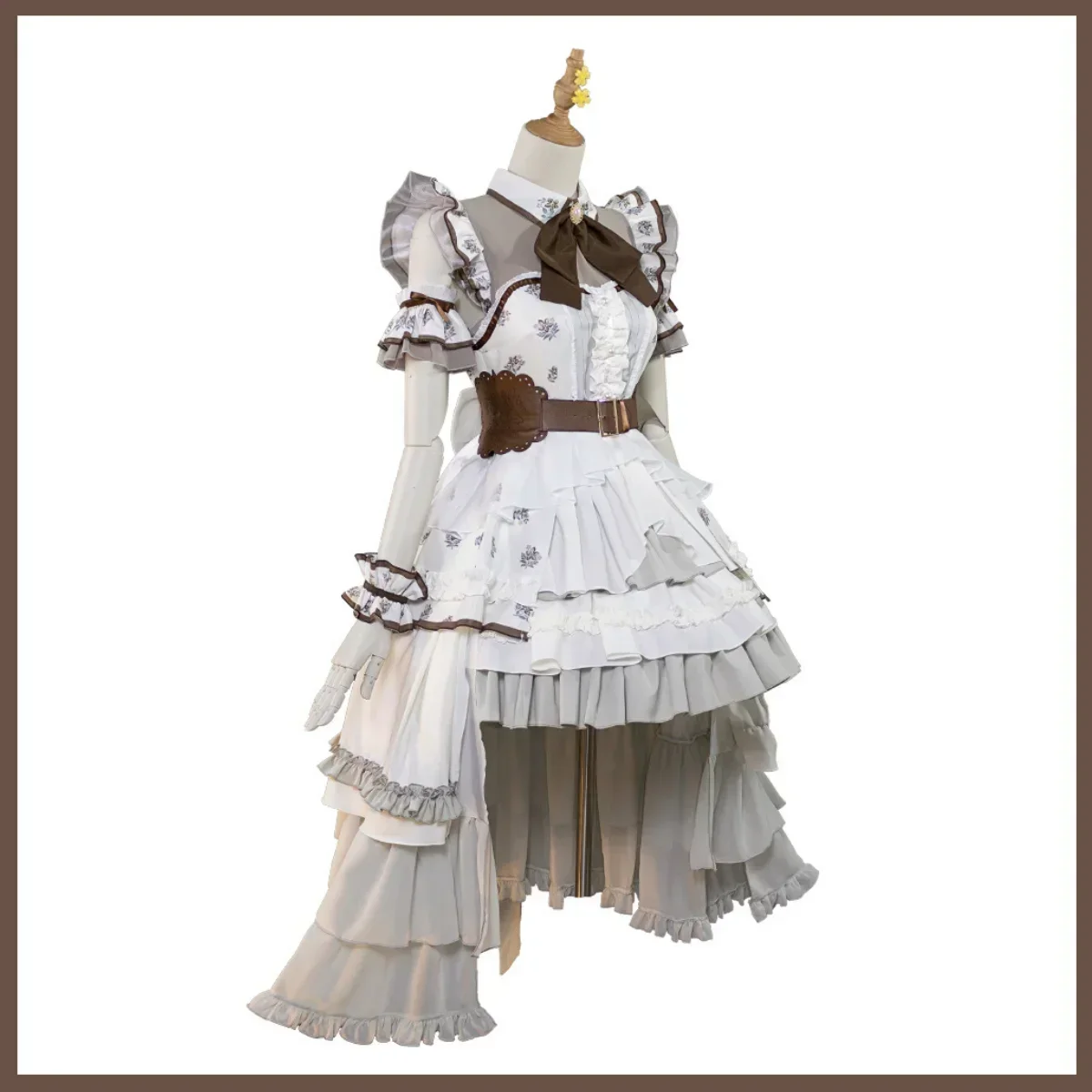 Bangdreammygoアニメ!! 高松と森-女性のための白いプリンセスドレス,コスプレ衣装,ロリータスカート,白いかつら,カーニバルスーツ,誕生日パーティー