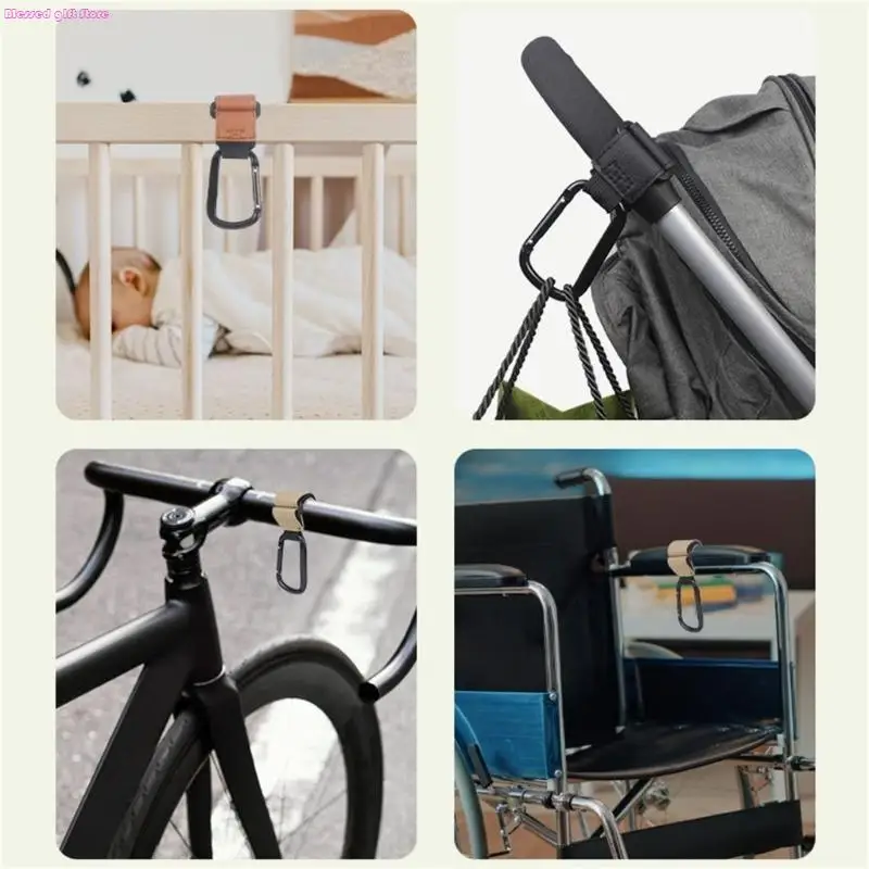 D0JC Stroller Hooks for Hanging Bags Shopping Bag Durable Hanging Clip Alloy-Hook Universal Hook for Mommy-Walking