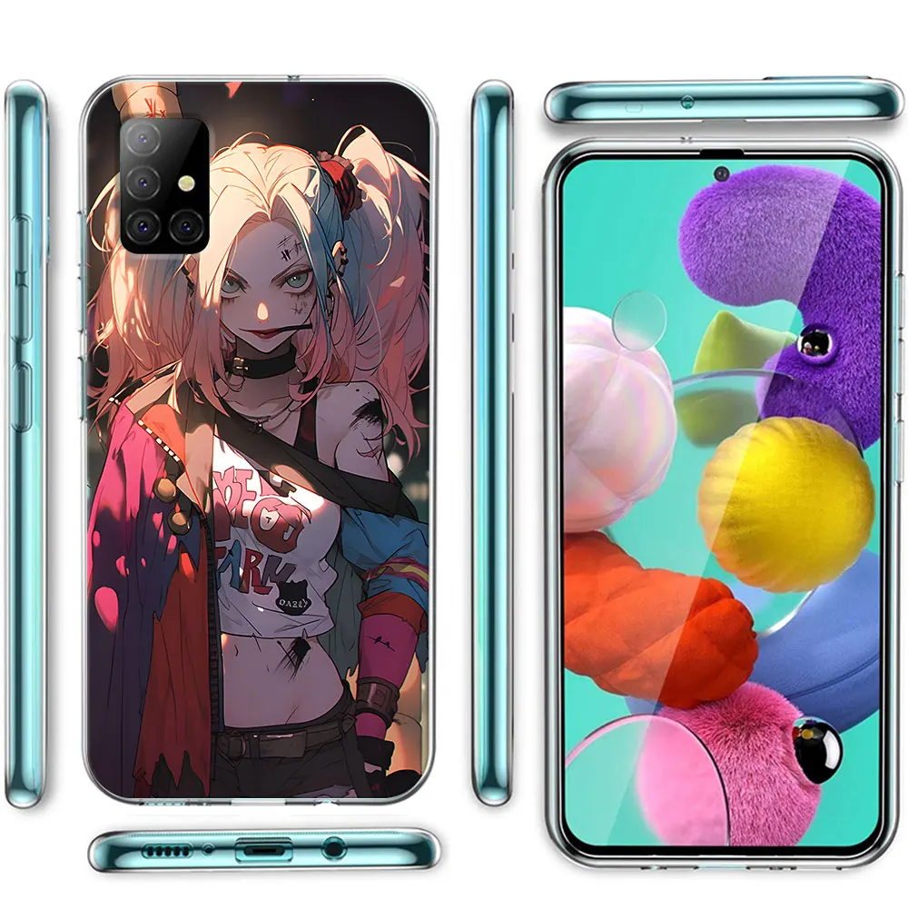 Harley Quinn Case for Samsung Galaxy A53 A12 A14 A21s A13 A31 A51 A54 A71 A23 A52 A11 A15 A32 A34 A55 A33 A32 TPU Phone Cover