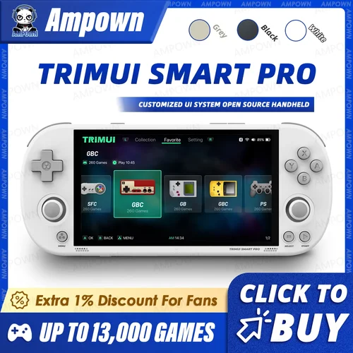 Consola de juegos portátil Trimui Smart Pro, pantalla IPS de 4,96 pulgadas, sistema Linux, Joystick, iluminación RGB, consola de videojuegos Retro Trimui, regalo