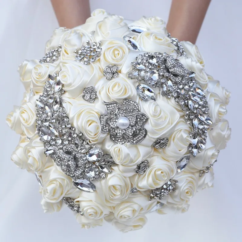 

Новый свадебный букет, свадебные принадлежности, букет со стразами и жемчугом, реквизит для фотографий, можно заказать в цвете W375B