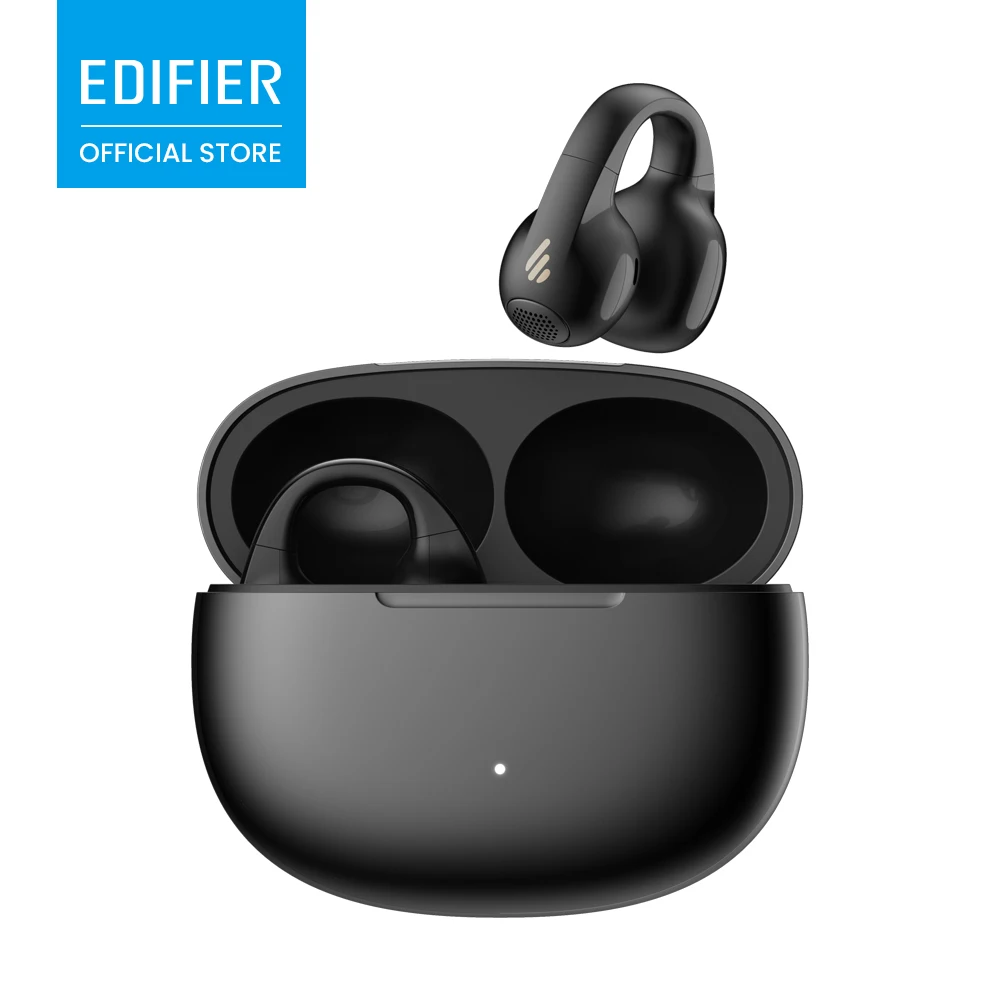 EDIFIER Comfo C Open-Ear TWS Ohrhörer Bluetooth 5.4 Clip-On Kabellose Kopfhörer mit KI-Geräuschunterdrückung 28h Akkulaufzeit IP56 Wasserdicht