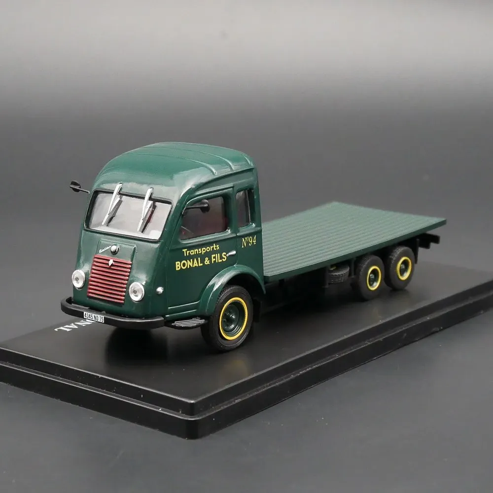 ダイキャスト製ixo-1-43スケール-ルノー-トレーラートラック-合金製カーモデル