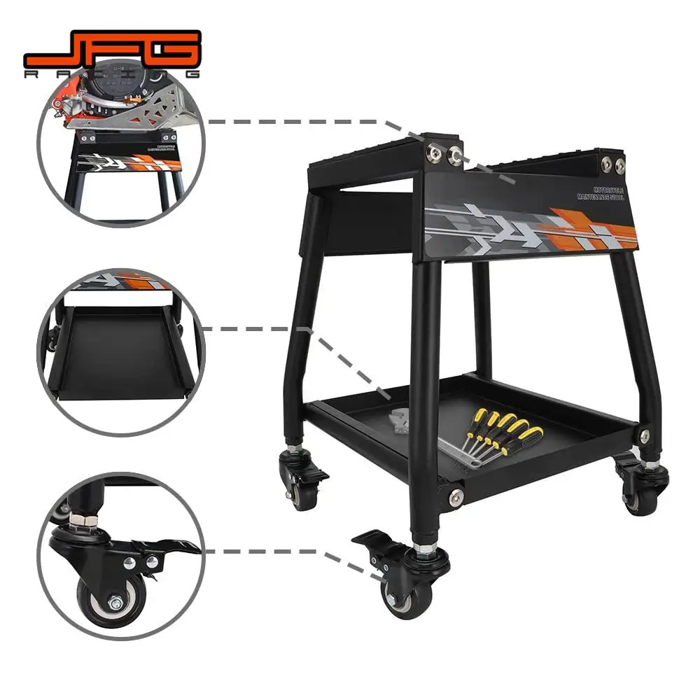 حامل رفع عالمي للدراجات النارية ثقيل وبسيط وقابل للإزالة أدوات إصلاح الدراجة الترابية الكهربائية لهوندا سوزوكي Surron KTM ATV