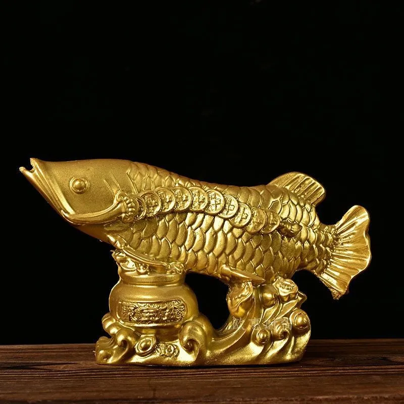 Wholesale all kinds of resin handicrafts ornament cornucopia rich fish live broadcast supply