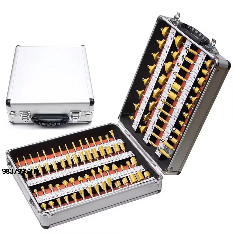 Consummate For Electric Edge Trimmer 100Pcs/set 1/4" Shank 6.35Mm Tungsten Carbide Router Drill Bit Woodworking Router Se NEW