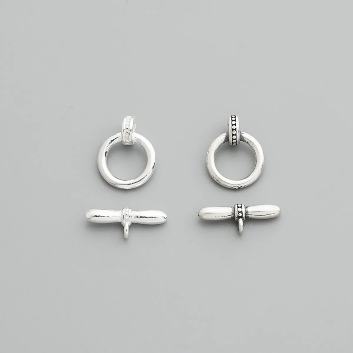 

1 Set Thai Sterling Silver Toggle Clasps Bracelet Clasps Necklace Clasps for Jewelry Making