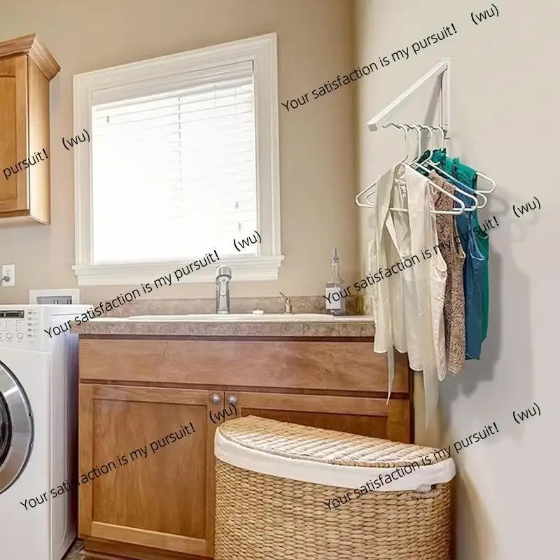 Wall Mounted Foldable Drying Rack, Perfect for Balcony Bedroom Bathroom Kitchen Living Room