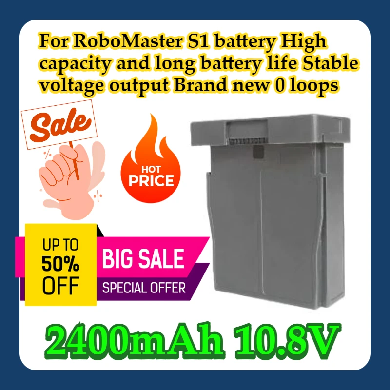 

For RoboMaster S1 battery 2400mAh 10.8V High capacity and long battery life Stable voltage output Brand new 0 loops