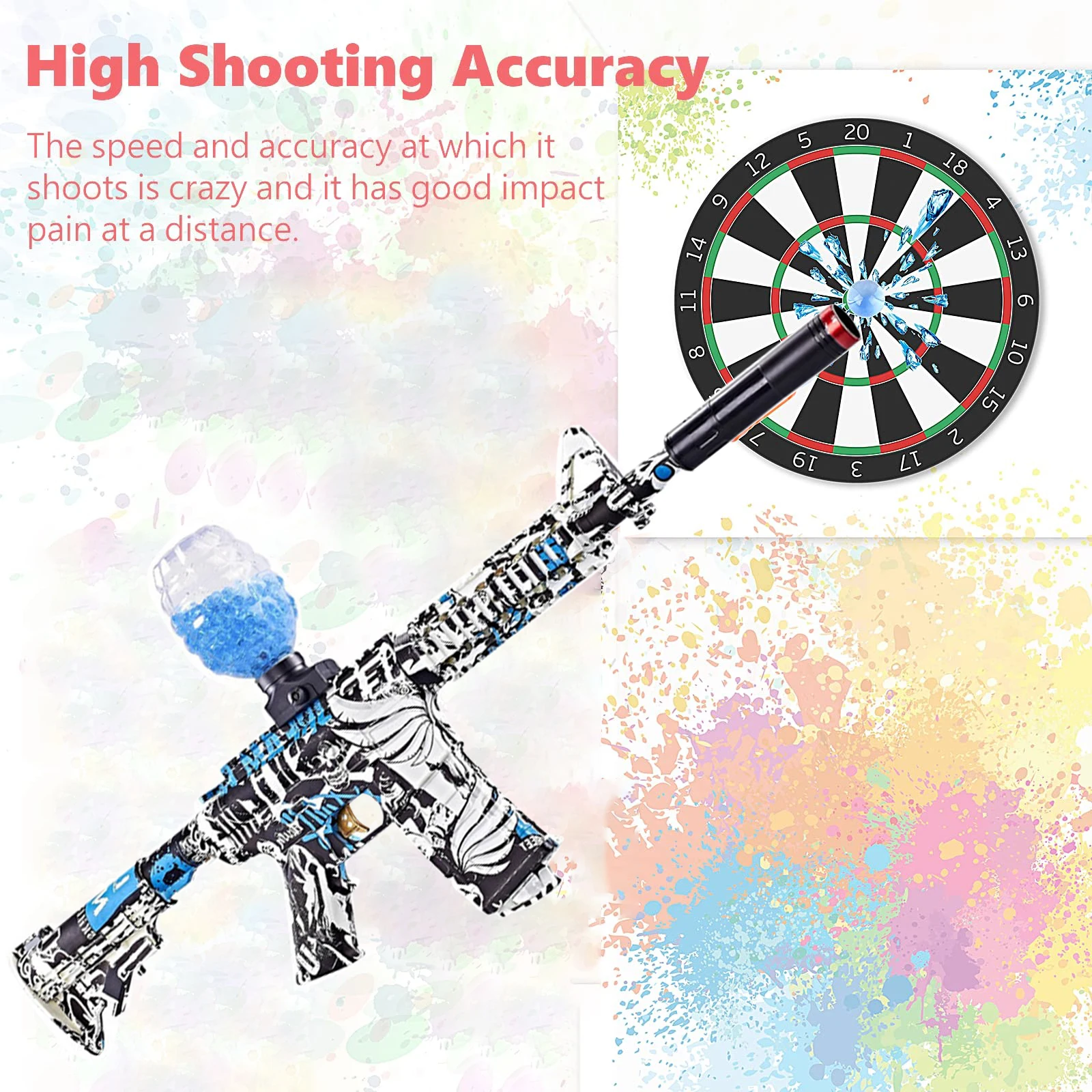 M416 Electric Beads  Gun Toys With 43000 Water Balls Shooter Rifle Weapon CS Fighting Outdoor Game for Children Adult