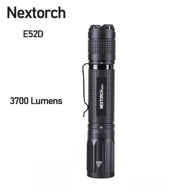 

Nextorch E52D Перезаряжаемый мощный карманный фонарик EDC 3700 люмен Тактический фонарь